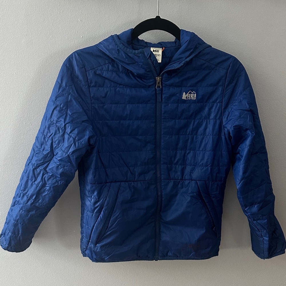 REI COOP Cobalt Hooded Puffer Jacket. Boy M (10-12)